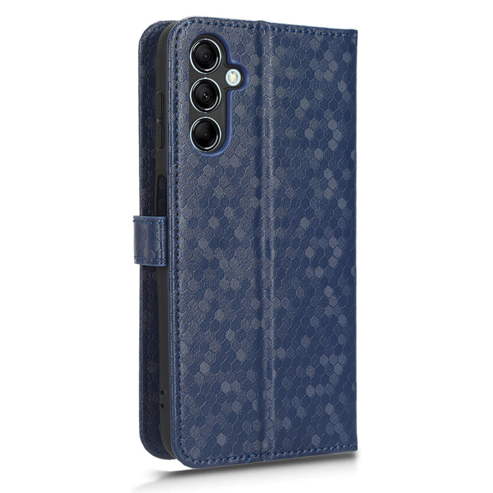 For Samsung Galaxy M54 5G / F54 5G Leather Phone Case Imprinted Dot Pattern Smartphone Cover with Stand Wallet