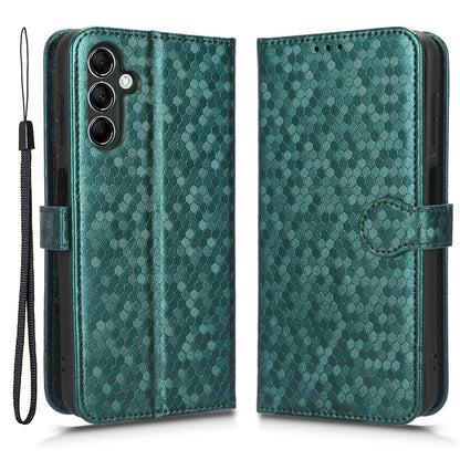 For Samsung Galaxy M54 5G / F54 5G Leather Phone Case Imprinted Dot Pattern Smartphone Cover with Stand Wallet