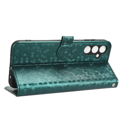 For Samsung Galaxy M54 5G / F54 5G Leather Phone Case Imprinted Dot Pattern Smartphone Cover with Stand Wallet