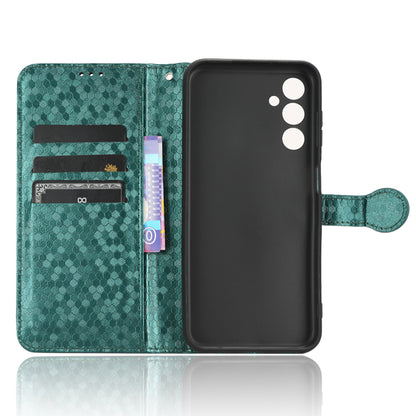 For Samsung Galaxy M54 5G / F54 5G Leather Phone Case Imprinted Dot Pattern Smartphone Cover with Stand Wallet