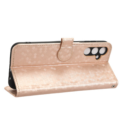 For Samsung Galaxy M54 5G / F54 5G Leather Phone Case Imprinted Dot Pattern Smartphone Cover with Stand Wallet