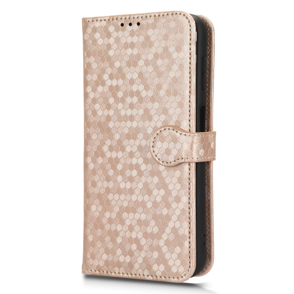 For Samsung Galaxy M54 5G / F54 5G Leather Phone Case Imprinted Dot Pattern Smartphone Cover with Stand Wallet