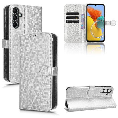 For Samsung Galaxy M54 5G / F54 5G Leather Phone Case Imprinted Dot Pattern Smartphone Cover with Stand Wallet