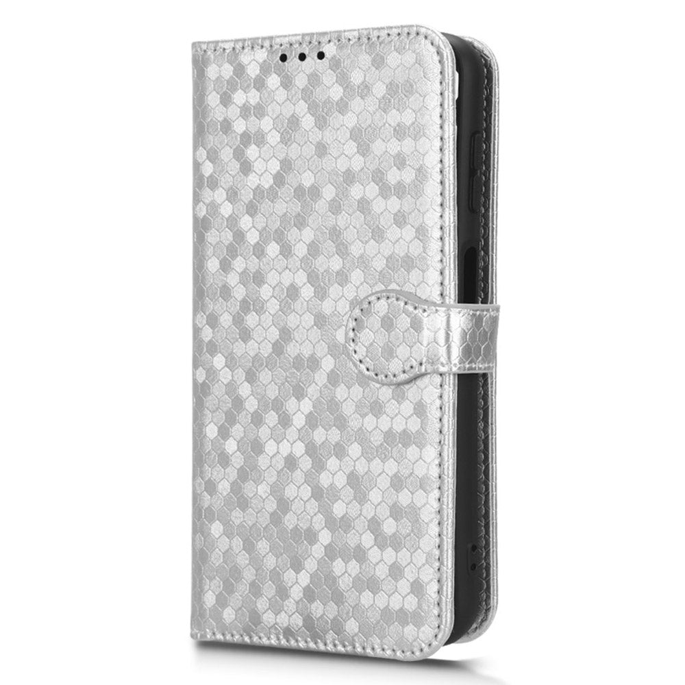 For Samsung Galaxy M54 5G / F54 5G Leather Phone Case Imprinted Dot Pattern Smartphone Cover with Stand Wallet
