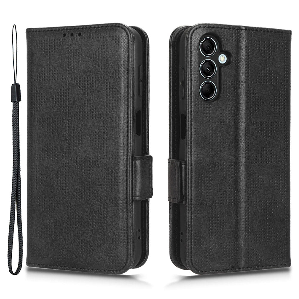 For Samsung Galaxy M54 5G / F54 5G PU Leather Wallet Phone Case Imprinted Triangle Phone Cover with Stand