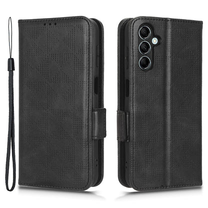 For Samsung Galaxy M54 5G / F54 5G PU Leather Wallet Phone Case Imprinted Triangle Phone Cover with Stand