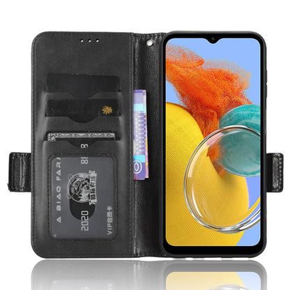 For Samsung Galaxy M54 5G / F54 5G PU Leather Wallet Phone Case Imprinted Triangle Phone Cover with Stand