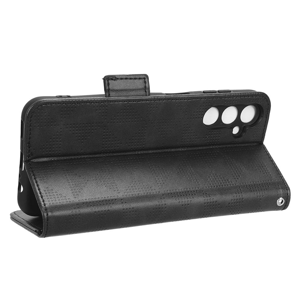 For Samsung Galaxy M54 5G / F54 5G PU Leather Wallet Phone Case Imprinted Triangle Phone Cover with Stand