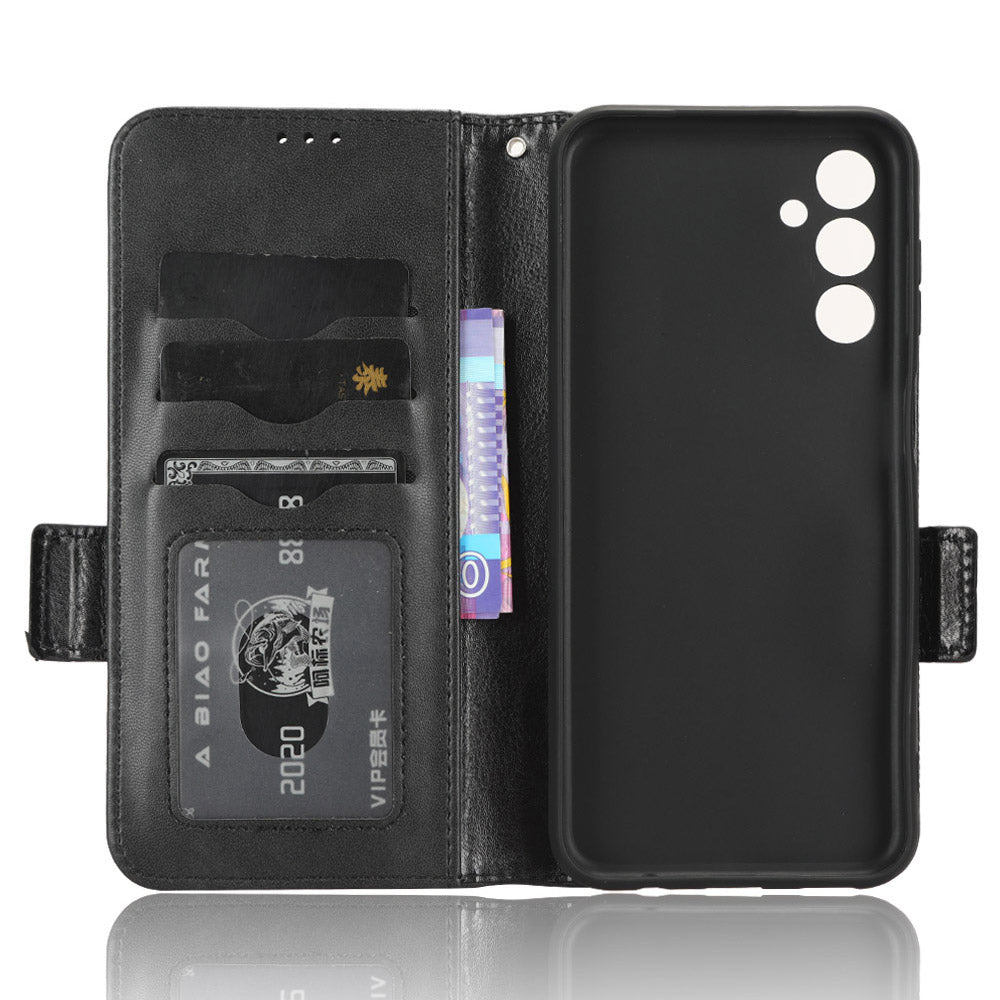 For Samsung Galaxy M54 5G / F54 5G PU Leather Wallet Phone Case Imprinted Triangle Phone Cover with Stand