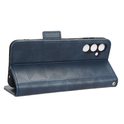 For Samsung Galaxy M54 5G / F54 5G PU Leather Wallet Phone Case Imprinted Triangle Phone Cover with Stand