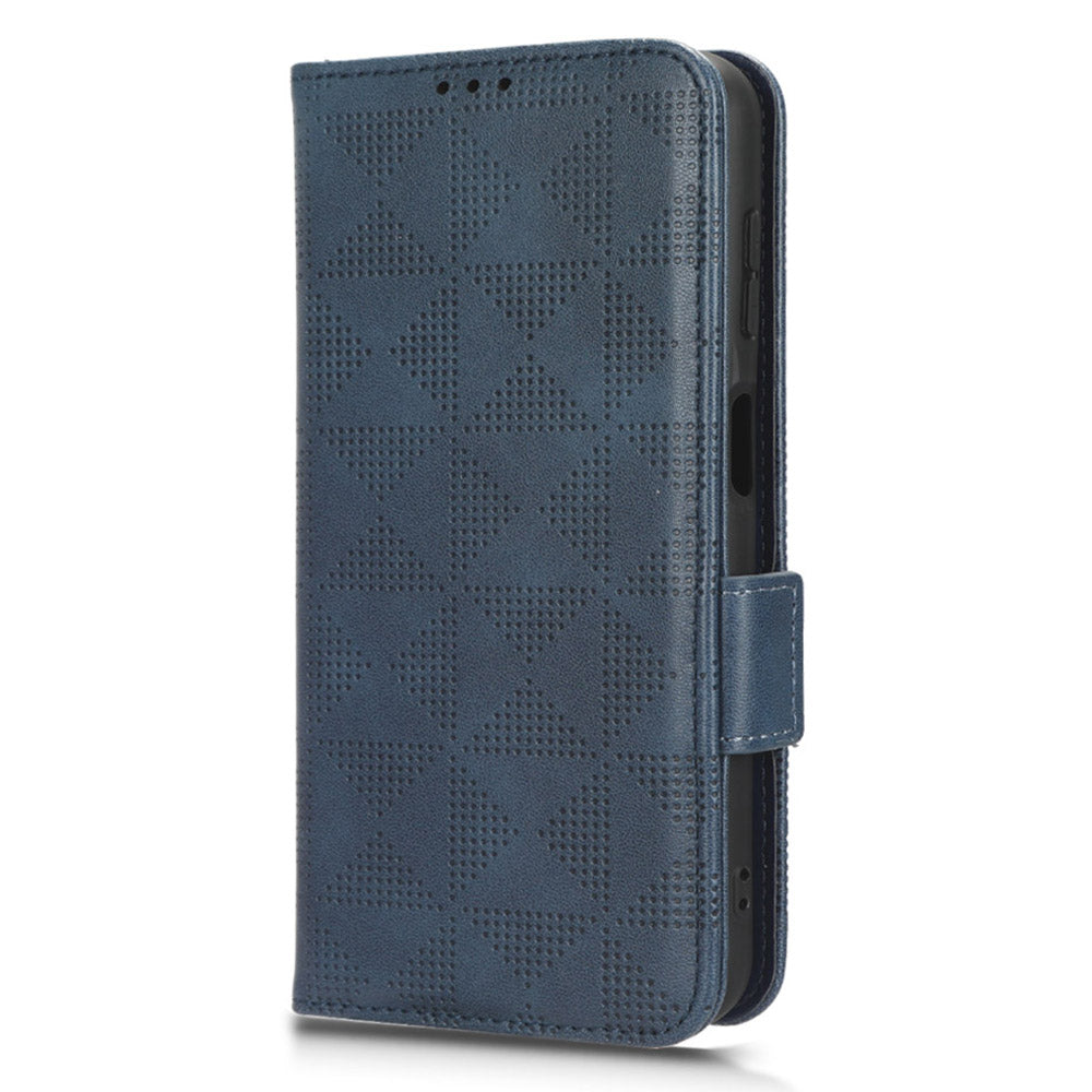 For Samsung Galaxy M54 5G / F54 5G PU Leather Wallet Phone Case Imprinted Triangle Phone Cover with Stand