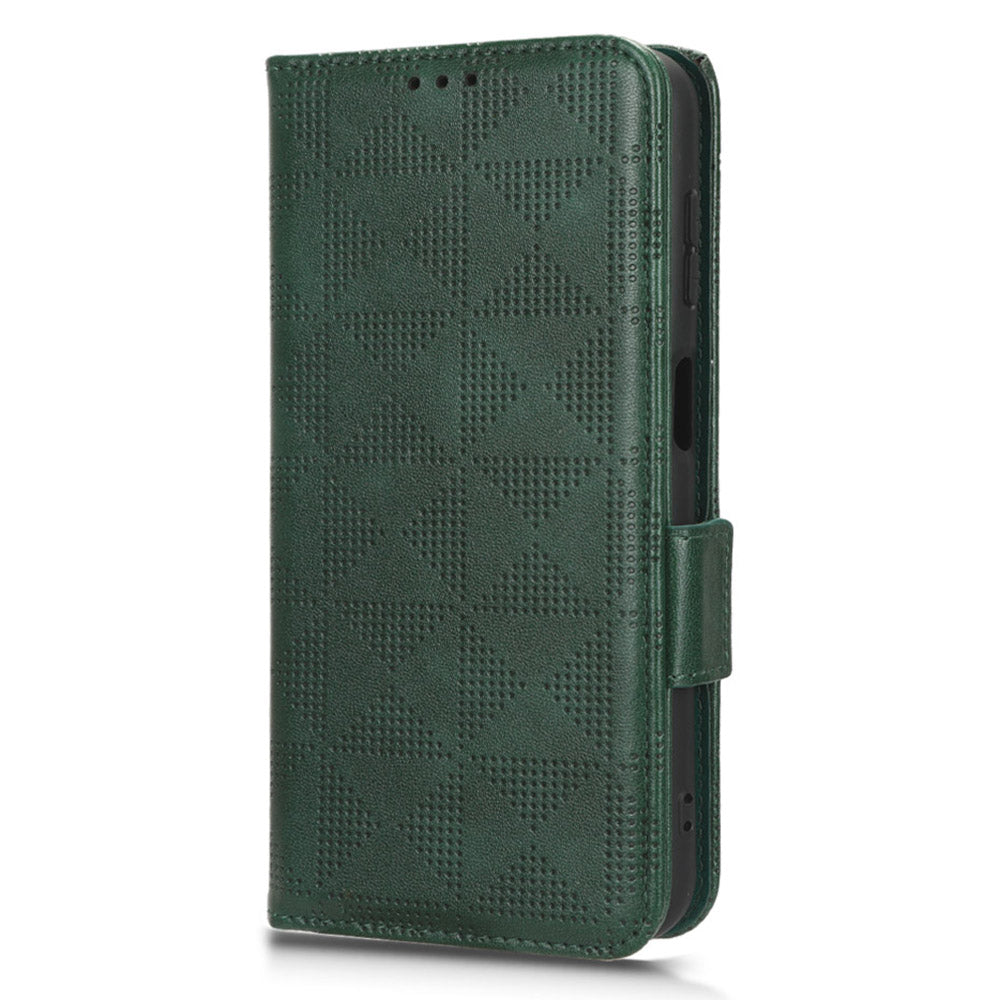 For Samsung Galaxy M54 5G / F54 5G PU Leather Wallet Phone Case Imprinted Triangle Phone Cover with Stand