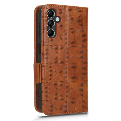 For Samsung Galaxy M54 5G / F54 5G PU Leather Wallet Phone Case Imprinted Triangle Phone Cover with Stand