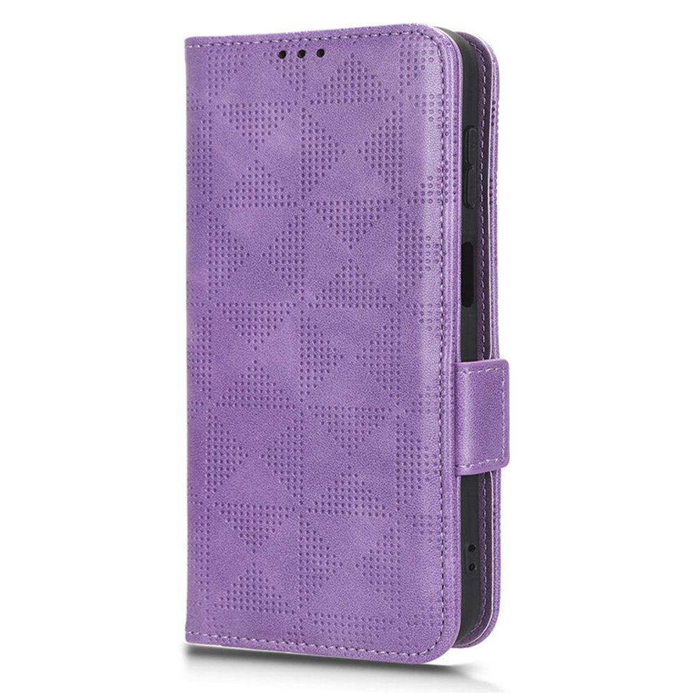 For Samsung Galaxy M54 5G / F54 5G PU Leather Wallet Phone Case Imprinted Triangle Phone Cover with Stand