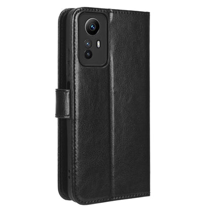PU Leather Case for Xiaomi Redmi Note 12S 4G , Crazy Horse Texture Phone Cover with Wallet Stand