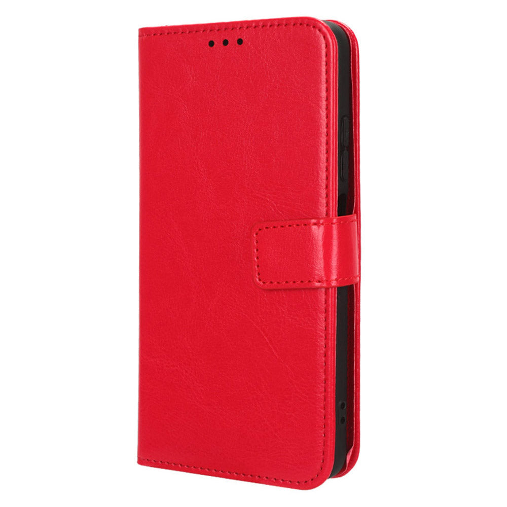 PU Leather Case for Xiaomi Redmi Note 12S 4G , Crazy Horse Texture Phone Cover with Wallet Stand