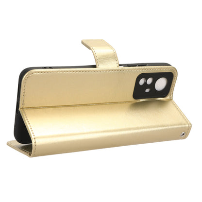 PU Leather Case for Xiaomi Redmi Note 12S 4G , Crazy Horse Texture Phone Cover with Wallet Stand