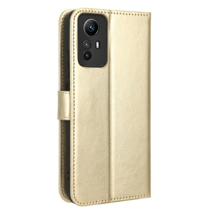 PU Leather Case for Xiaomi Redmi Note 12S 4G , Crazy Horse Texture Phone Cover with Wallet Stand
