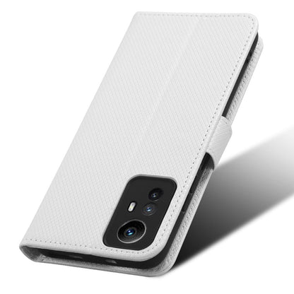 PU Leather Wallet Case for Xiaomi Redmi Note 12S 4G ,  Diamond Texture Phone Stand Cover