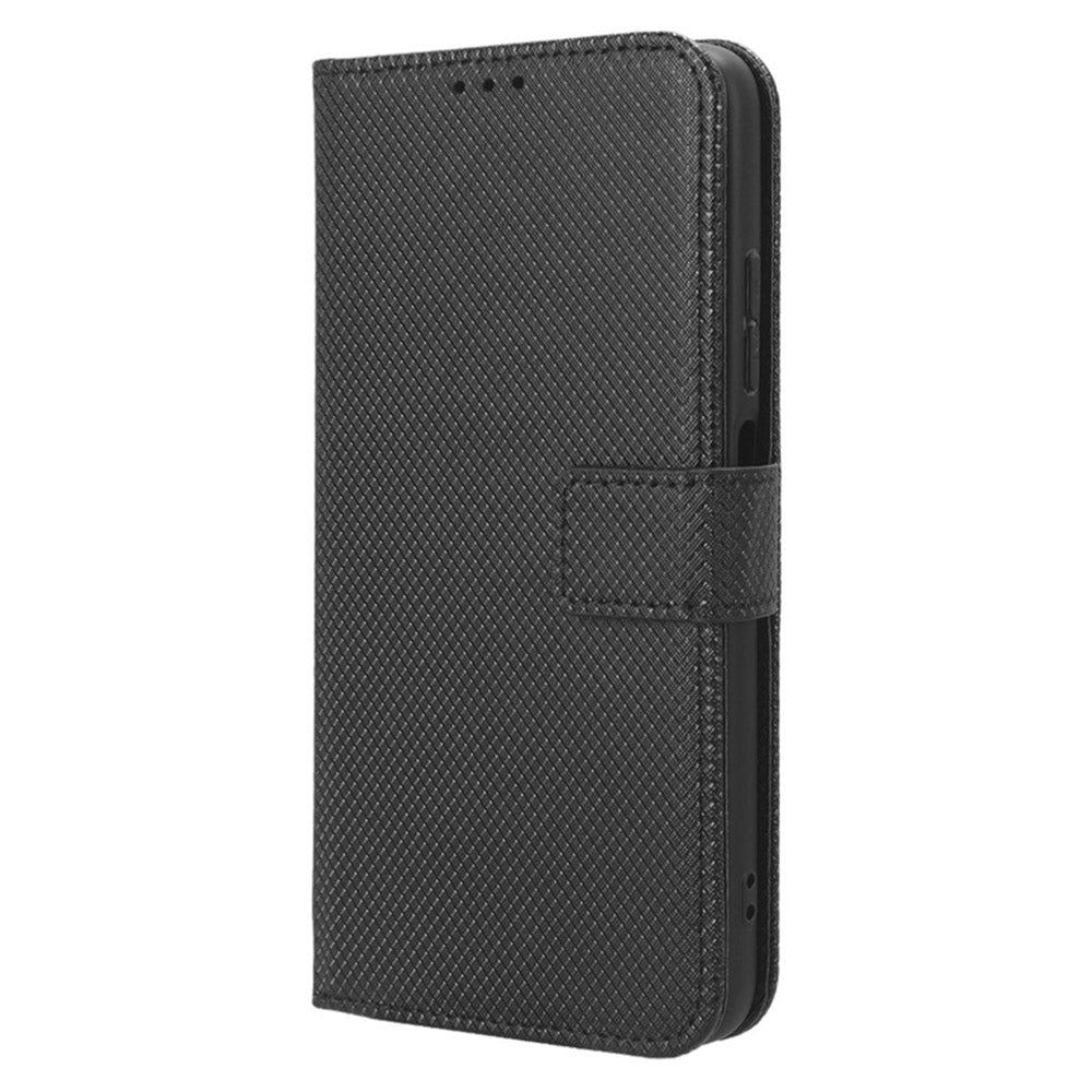 PU Leather Wallet Case for Xiaomi Redmi Note 12S 4G ,  Diamond Texture Phone Stand Cover