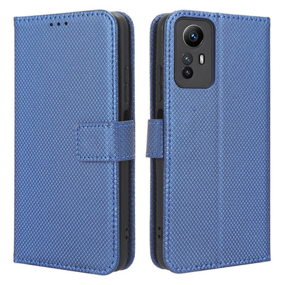 PU Leather Wallet Case for Xiaomi Redmi Note 12S 4G ,  Diamond Texture Phone Stand Cover