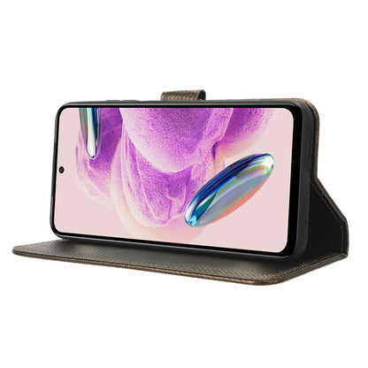 PU Leather Wallet Case for Xiaomi Redmi Note 12S 4G ,  Diamond Texture Phone Stand Cover