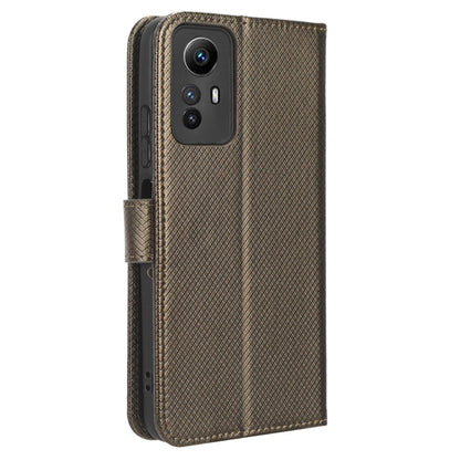 PU Leather Wallet Case for Xiaomi Redmi Note 12S 4G ,  Diamond Texture Phone Stand Cover