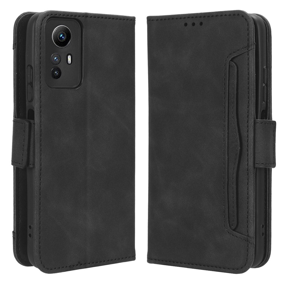 For Xiaomi Redmi Note 12S 4G PU Leather Case with Multiple Card Slots, Cell Phone Stand Wallet Cover