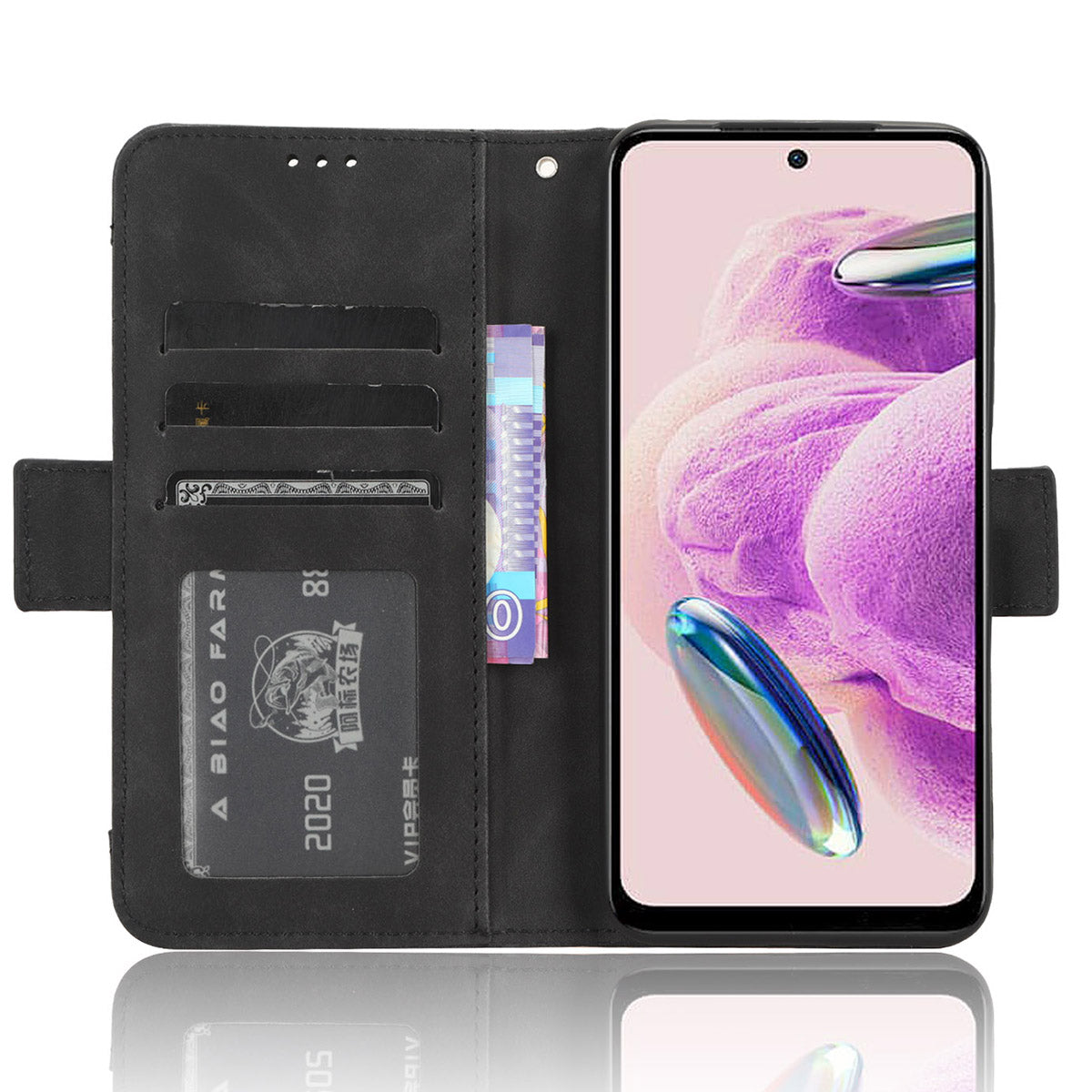 For Xiaomi Redmi Note 12S 4G PU Leather Case with Multiple Card Slots, Cell Phone Stand Wallet Cover