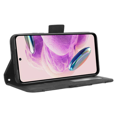 For Xiaomi Redmi Note 12S 4G PU Leather Case with Multiple Card Slots, Cell Phone Stand Wallet Cover