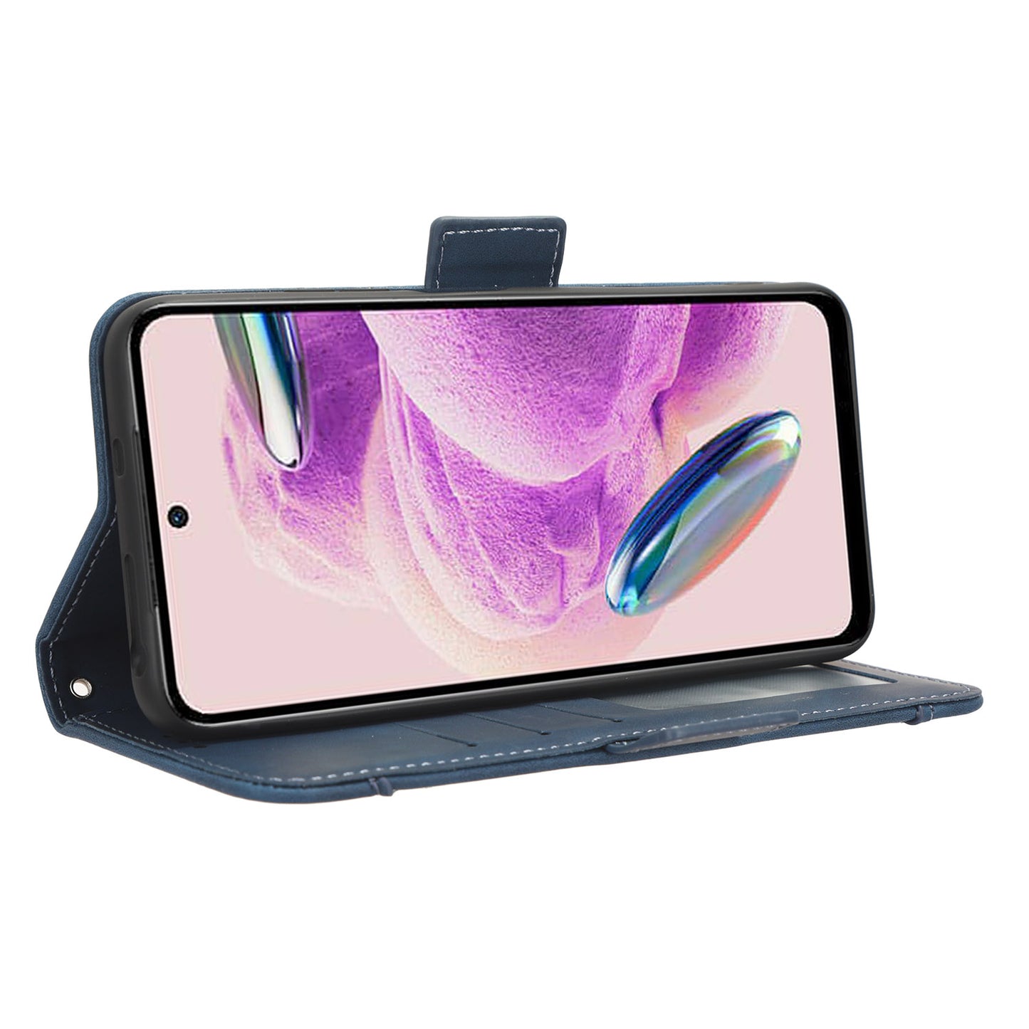 For Xiaomi Redmi Note 12S 4G PU Leather Case with Multiple Card Slots, Cell Phone Stand Wallet Cover