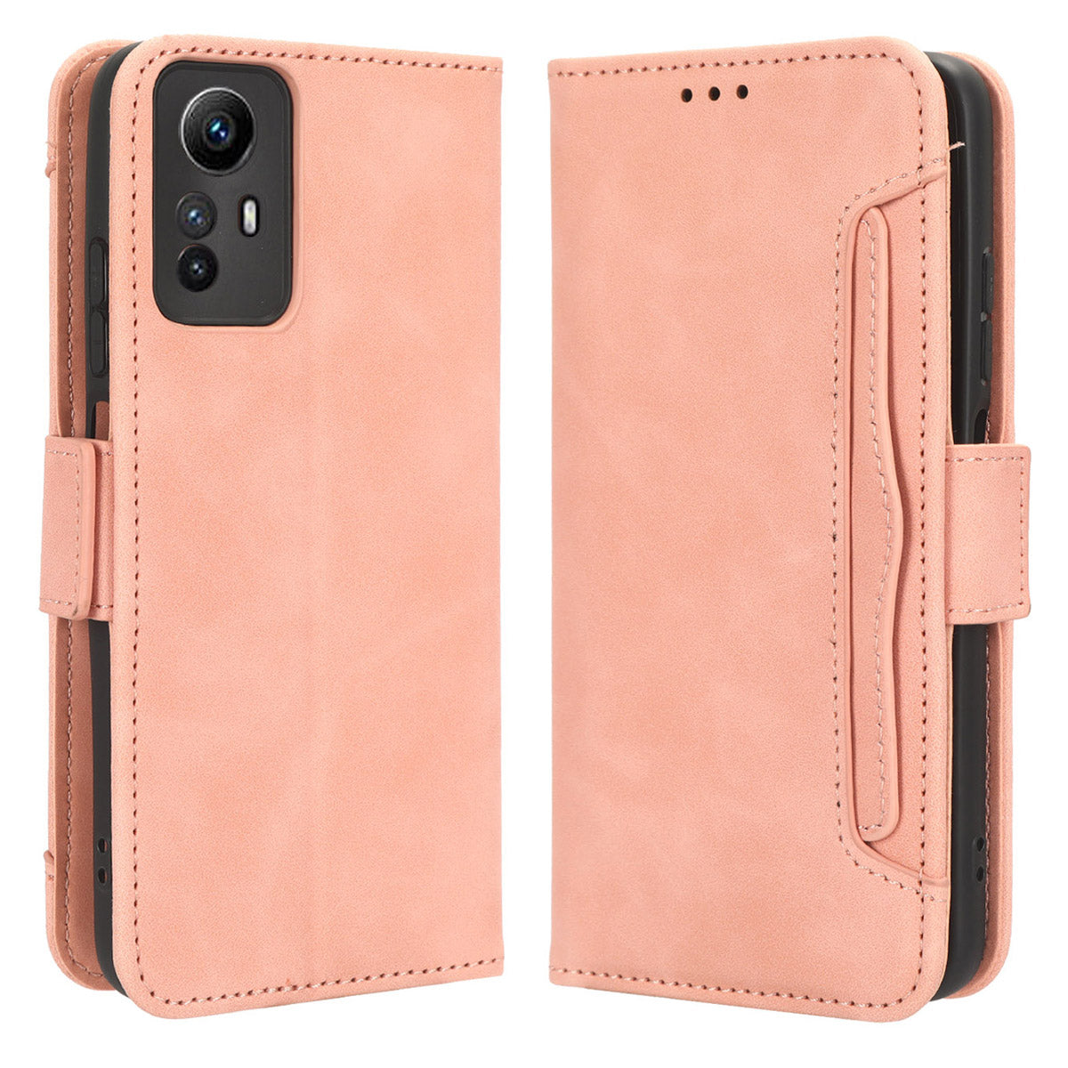 For Xiaomi Redmi Note 12S 4G PU Leather Case with Multiple Card Slots, Cell Phone Stand Wallet Cover