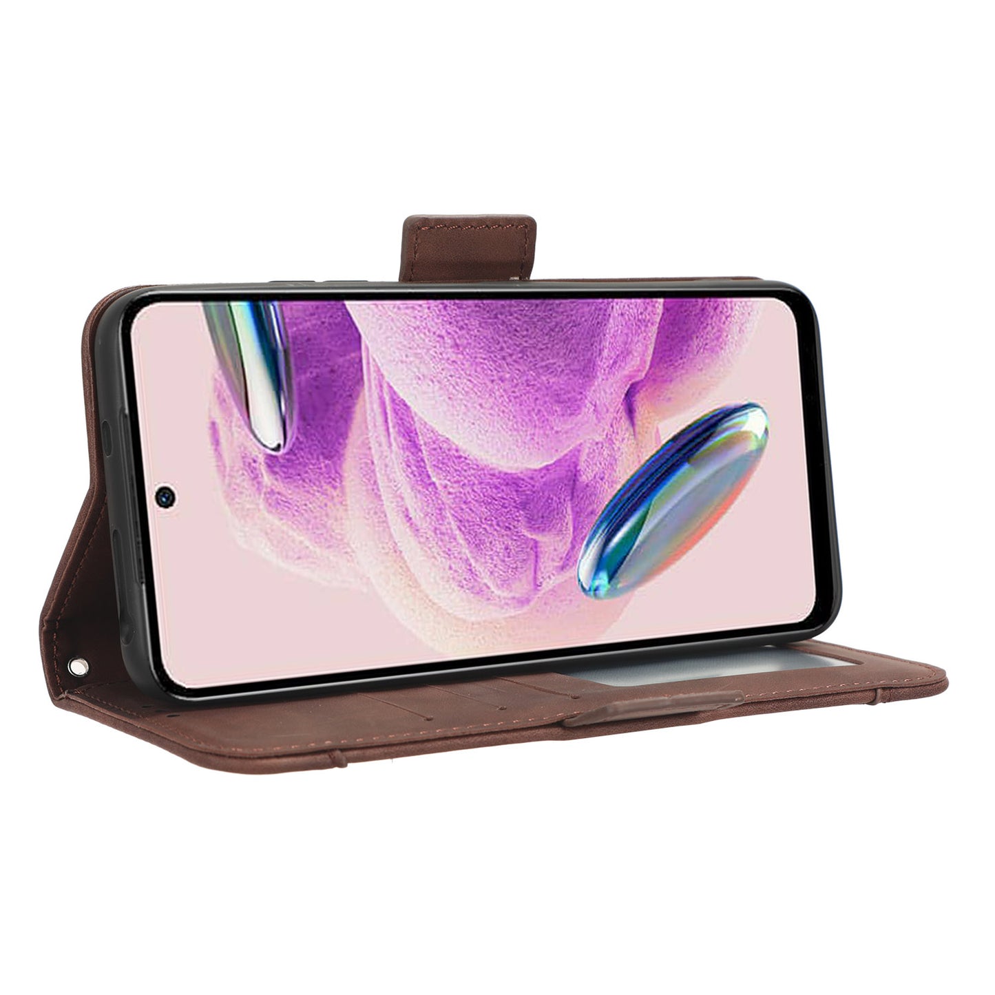 For Xiaomi Redmi Note 12S 4G PU Leather Case with Multiple Card Slots, Cell Phone Stand Wallet Cover