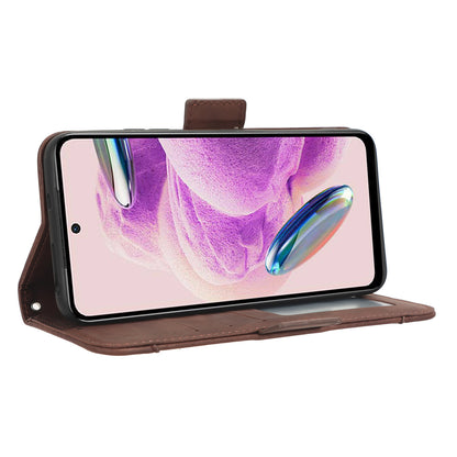 For Xiaomi Redmi Note 12S 4G PU Leather Case with Multiple Card Slots, Cell Phone Stand Wallet Cover