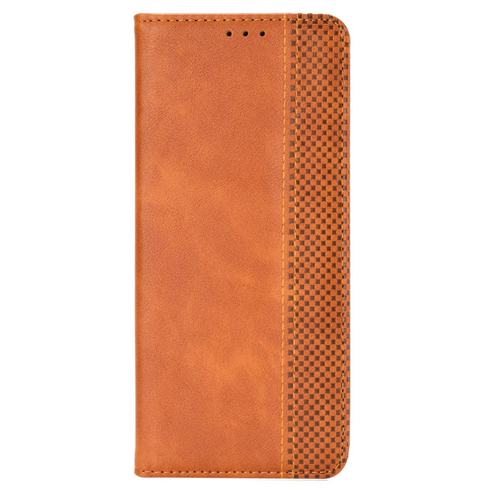 Magnetic Closing Leather Case for Xiaomi Redmi Note 12S 4G , Stand Wallet Retro Phone Cover