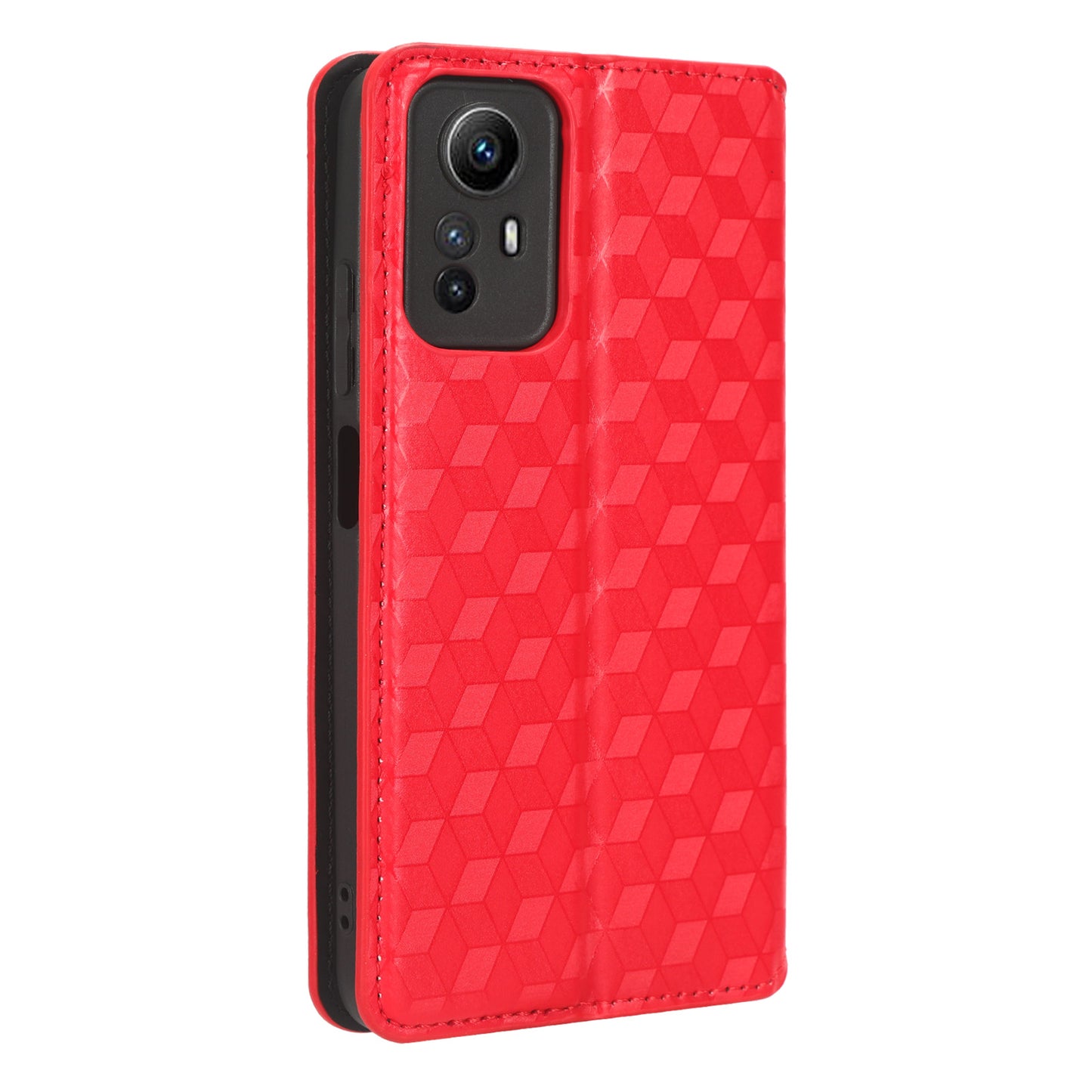 For Xiaomi Redmi Note 12S 4G Stand Wallet Phone Case PU Leather Rhombus Imprinted Cover