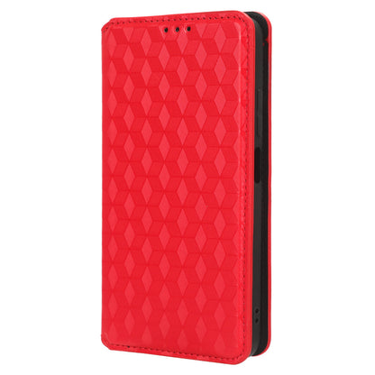 For Xiaomi Redmi Note 12S 4G Stand Wallet Phone Case PU Leather Rhombus Imprinted Cover