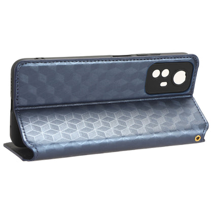 For Xiaomi Redmi Note 12S 4G Stand Wallet Phone Case PU Leather Rhombus Imprinted Cover