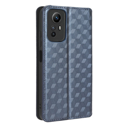 For Xiaomi Redmi Note 12S 4G Stand Wallet Phone Case PU Leather Rhombus Imprinted Cover