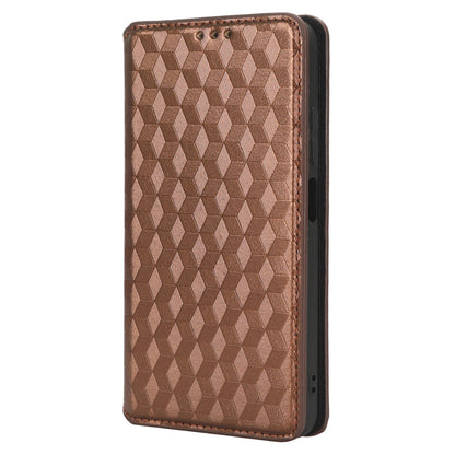 For Xiaomi Redmi Note 12S 4G Stand Wallet Phone Case PU Leather Rhombus Imprinted Cover