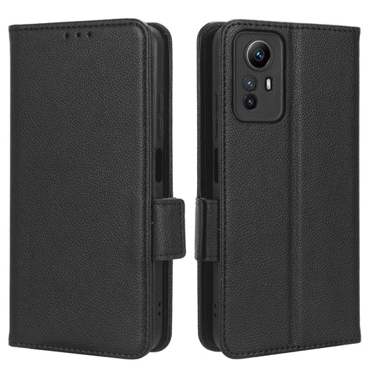 Litchi Texture Leather Case for Xiaomi Redmi Note 12S 4G , Foldable Stand Phone Wallet Cover