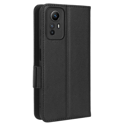 Litchi Texture Leather Case for Xiaomi Redmi Note 12S 4G , Foldable Stand Phone Wallet Cover