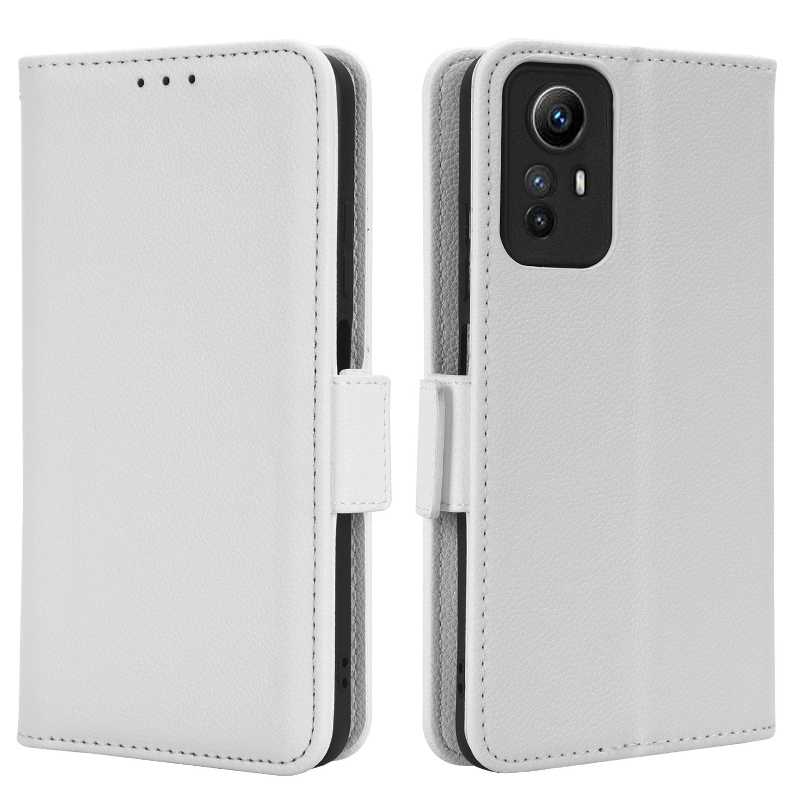 Litchi Texture Leather Case for Xiaomi Redmi Note 12S 4G , Foldable Stand Phone Wallet Cover