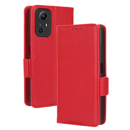 Litchi Texture Leather Case for Xiaomi Redmi Note 12S 4G , Foldable Stand Phone Wallet Cover