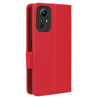 Litchi Texture Leather Case for Xiaomi Redmi Note 12S 4G , Foldable Stand Phone Wallet Cover