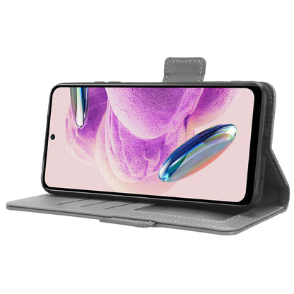 Litchi Texture Leather Case for Xiaomi Redmi Note 12S 4G , Foldable Stand Phone Wallet Cover