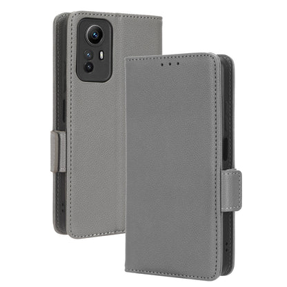 Litchi Texture Leather Case for Xiaomi Redmi Note 12S 4G , Foldable Stand Phone Wallet Cover