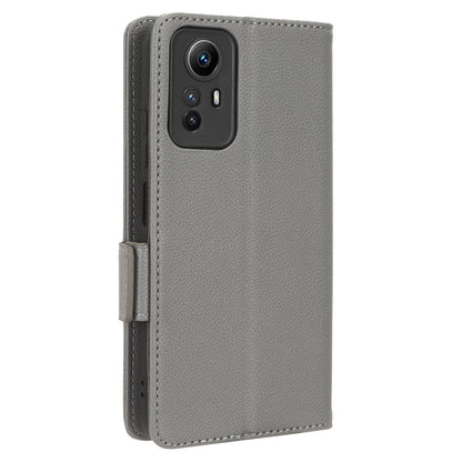 Litchi Texture Leather Case for Xiaomi Redmi Note 12S 4G , Foldable Stand Phone Wallet Cover