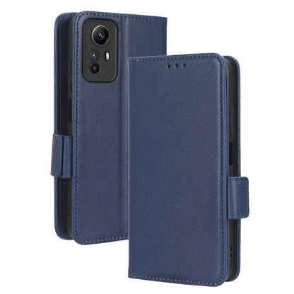 Litchi Texture Leather Case for Xiaomi Redmi Note 12S 4G , Foldable Stand Phone Wallet Cover
