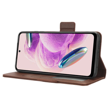 Litchi Texture Leather Case for Xiaomi Redmi Note 12S 4G , Foldable Stand Phone Wallet Cover